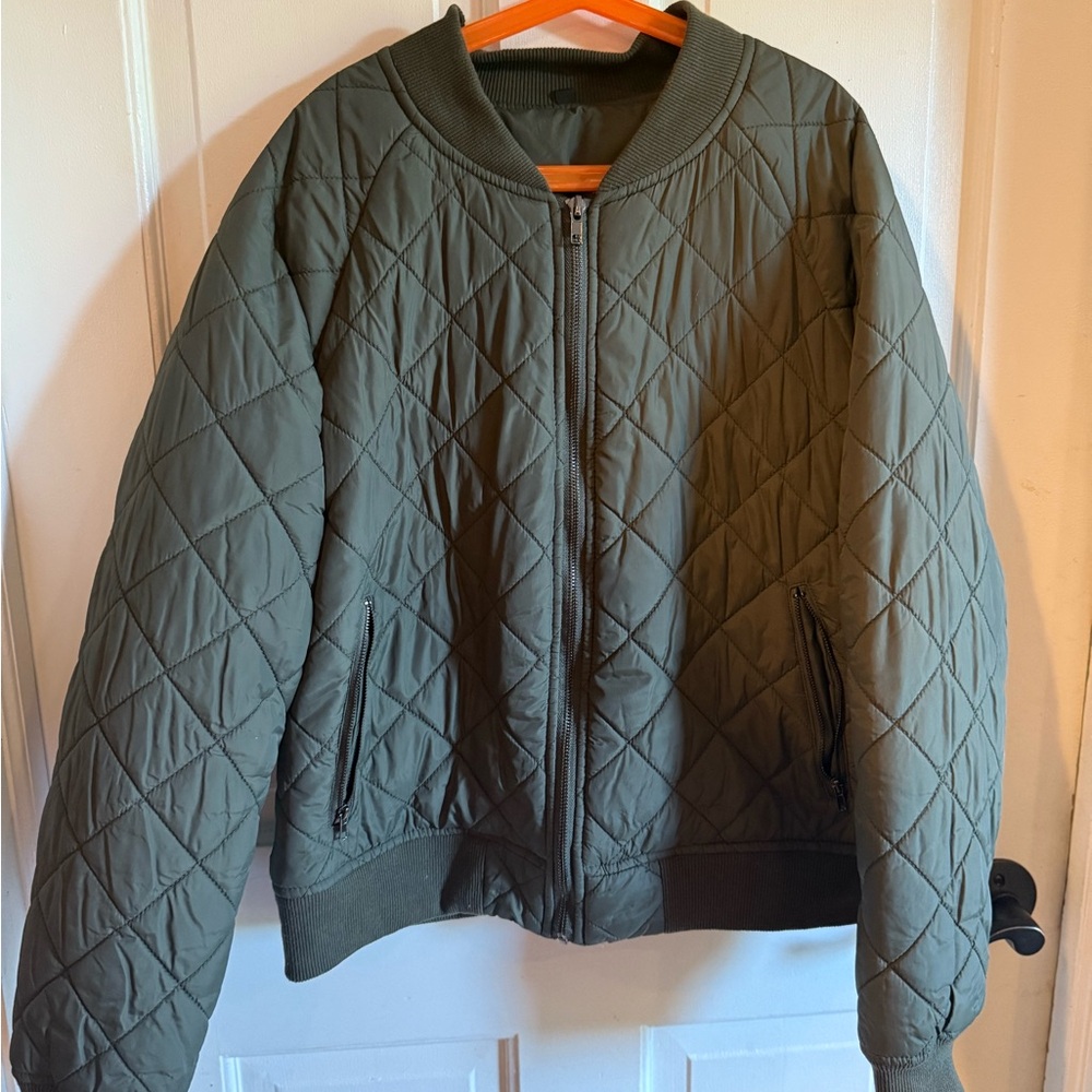 Olive Quilted Women's Jacket